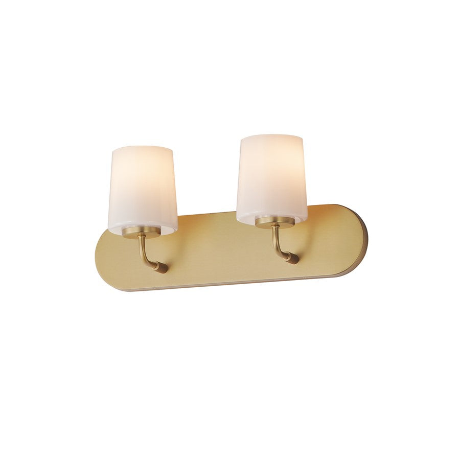 Maxim Lighting Durham 2 Light Bath Vanity, Natural Aged Brass - 12892WTNAB