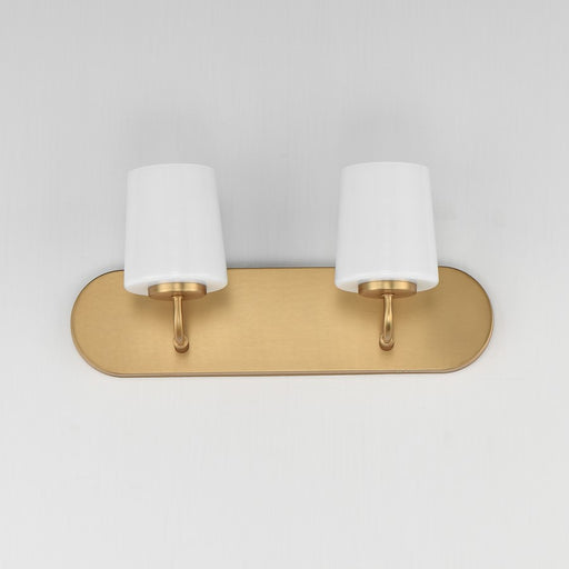Maxim Lighting Durham 2 Light Bath Vanity, Natural Aged Brass