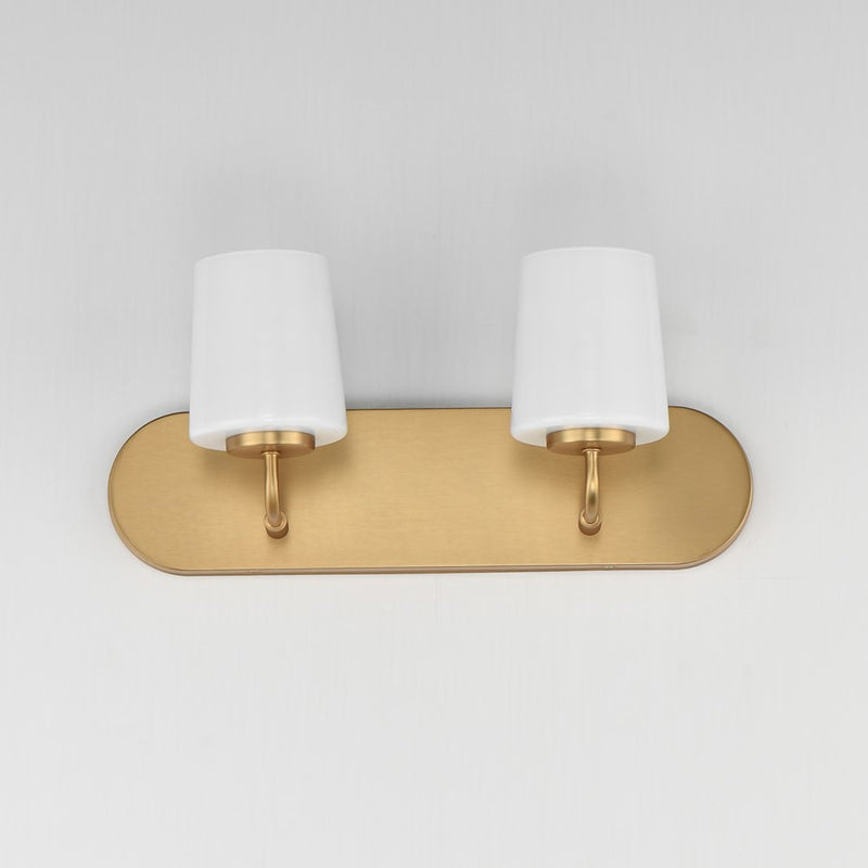 Maxim Lighting Durham 2 Light Bath Vanity, Natural Aged Brass