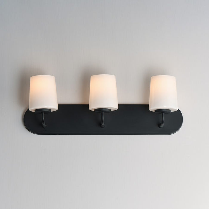 Maxim Lighting Durham 3 Light Bath Vanity, Black