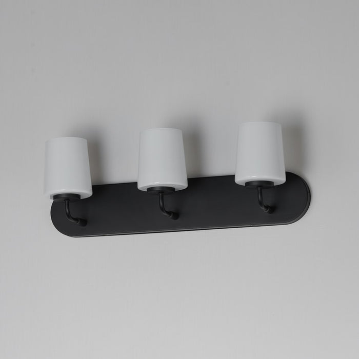 Maxim Lighting Durham 3 Light Bath Vanity, Black