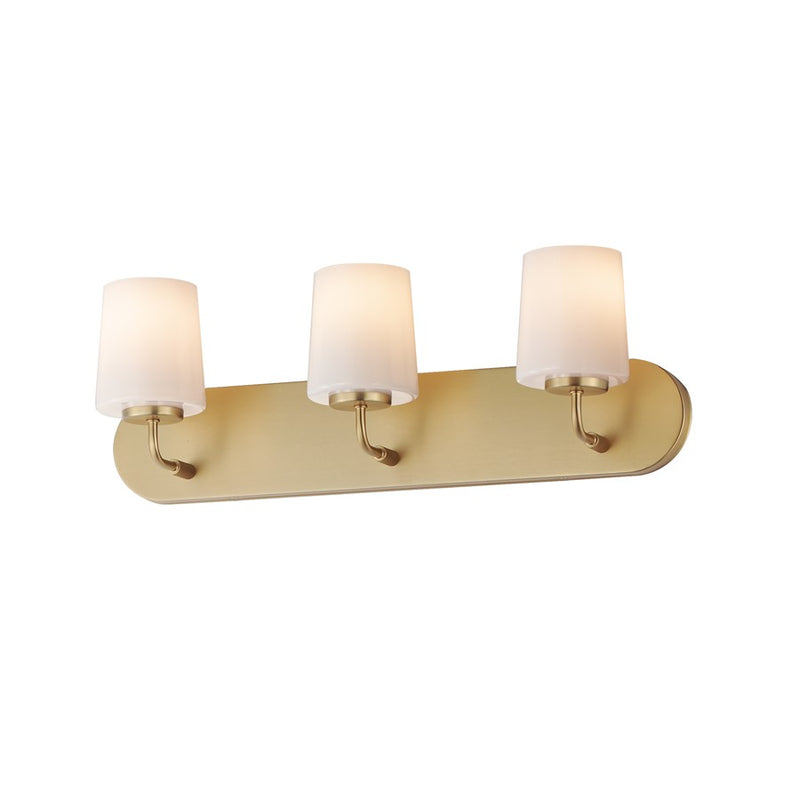 Maxim Lighting Durham 3 Light Bath Vanity, Natural Aged Brass