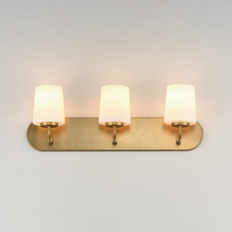 Maxim Lighting Durham 3 Light Bath Vanity, Natural Aged Brass