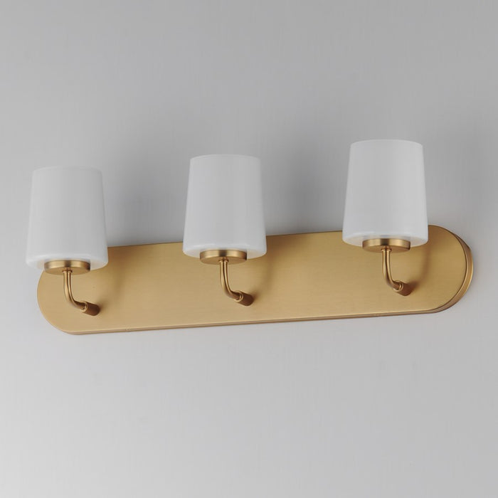 Maxim Lighting Durham 3 Light Bath Vanity, Natural Aged Brass