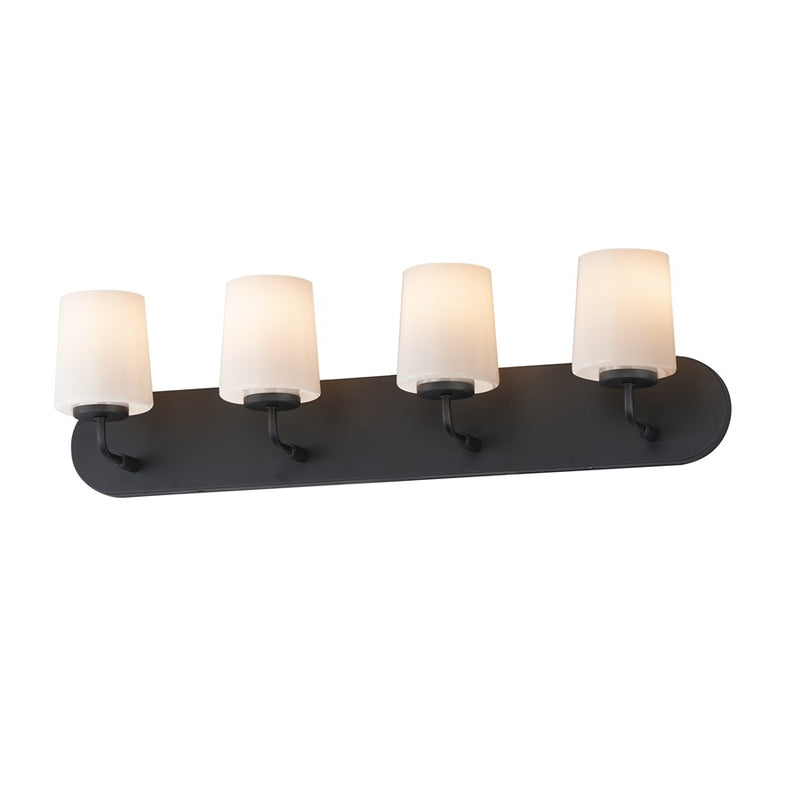 Maxim Lighting Durham 4 Light Bath Vanity, Black