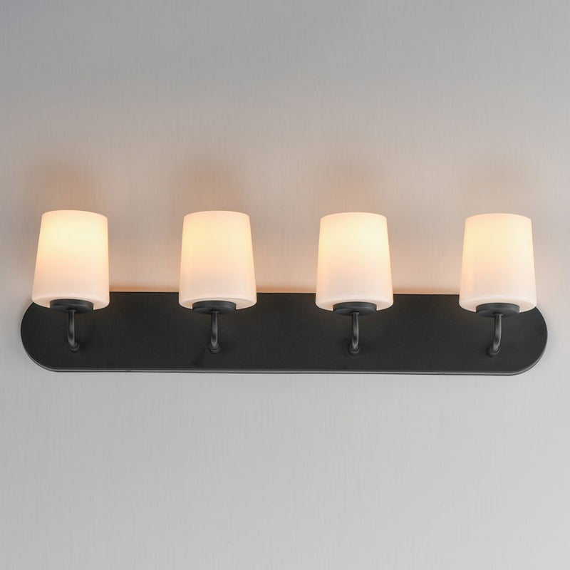 Maxim Lighting Durham 4 Light Bath Vanity, Black