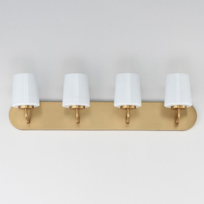 Maxim Lighting Durham 4 Light Bath Vanity, Natural Aged Brass