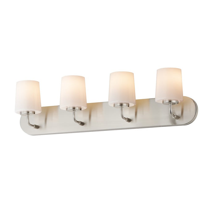 Maxim Lighting Durham 4 Light Bath Vanity, Satin Nickel - 12894WTSN