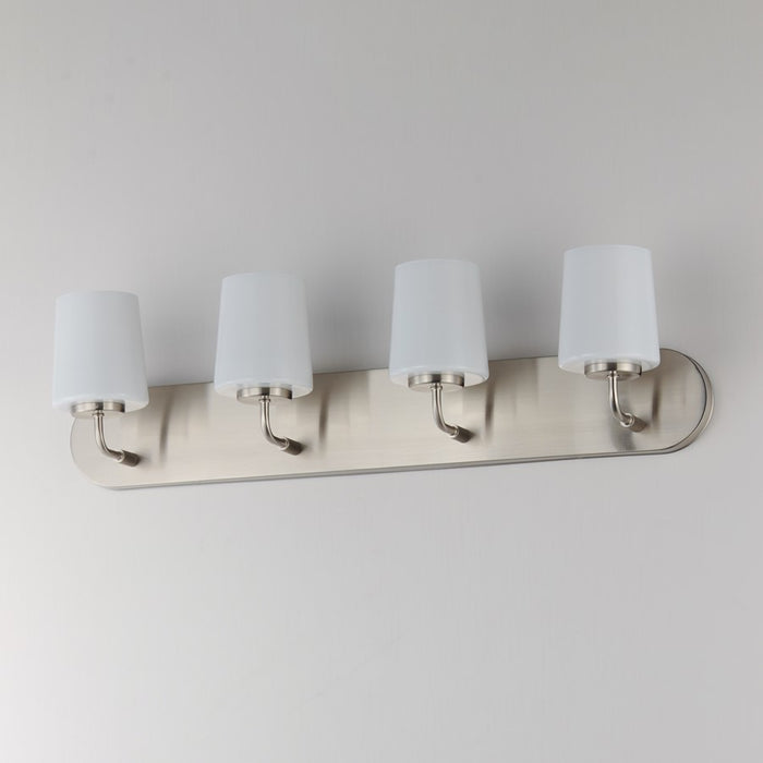 Maxim Lighting Durham 4 Light Bath Vanity, Satin Nickel