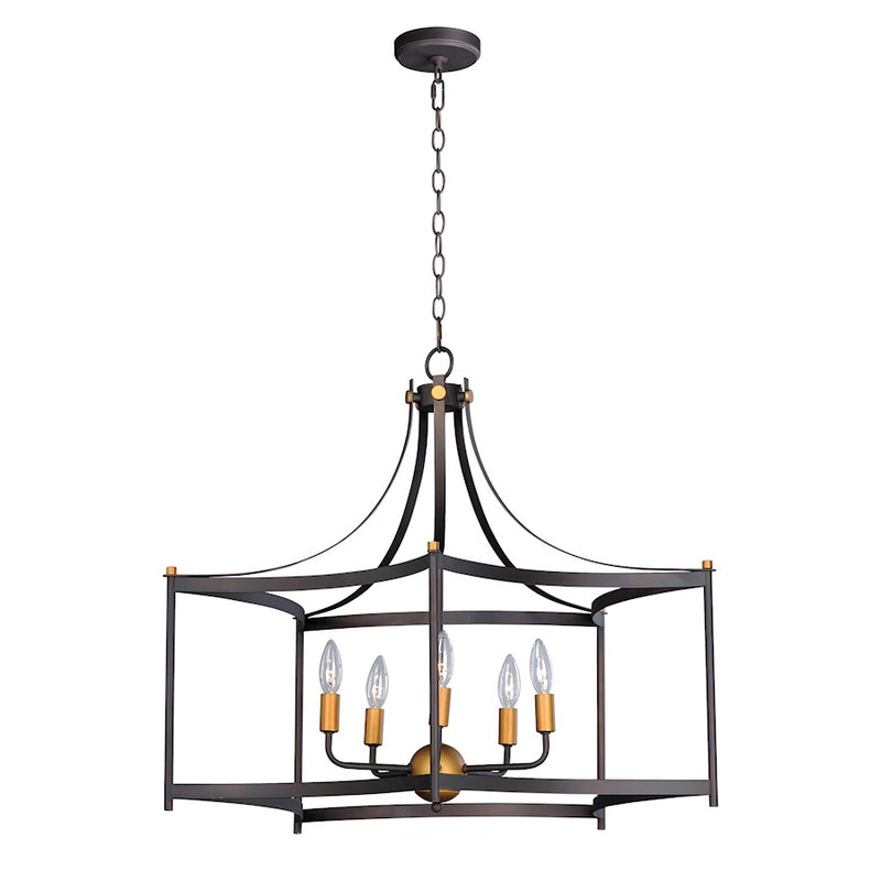 Maxim Lighting Wellington 5-Light Pendant, Bronze/Brass