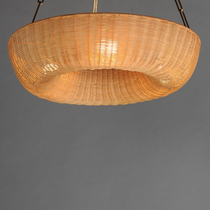 Maxim Lighting Bower 3Lt 35.5" Ring Pendant, Natural Aged Brass