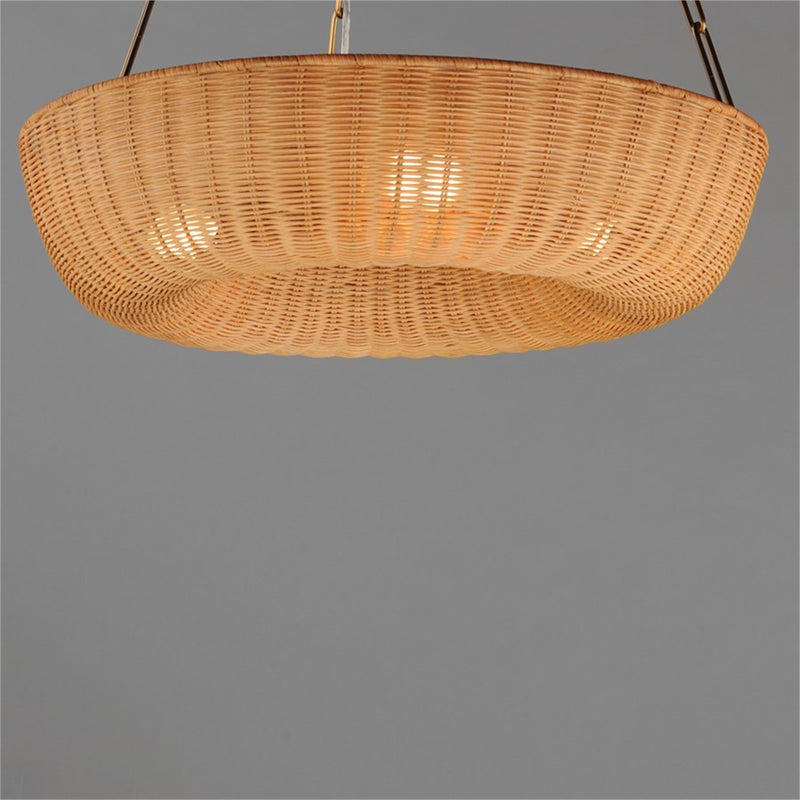 Maxim Lighting Bower 3Lt 35.5" Ring Pendant, Natural Aged Brass
