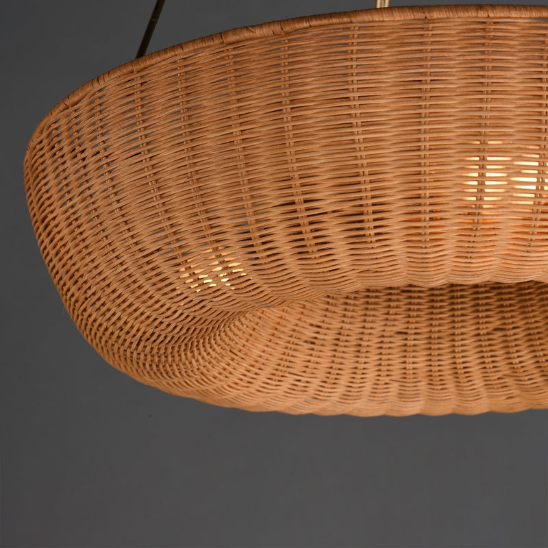 Maxim Lighting Bower 3Lt 35.5" Ring Pendant, Natural Aged Brass