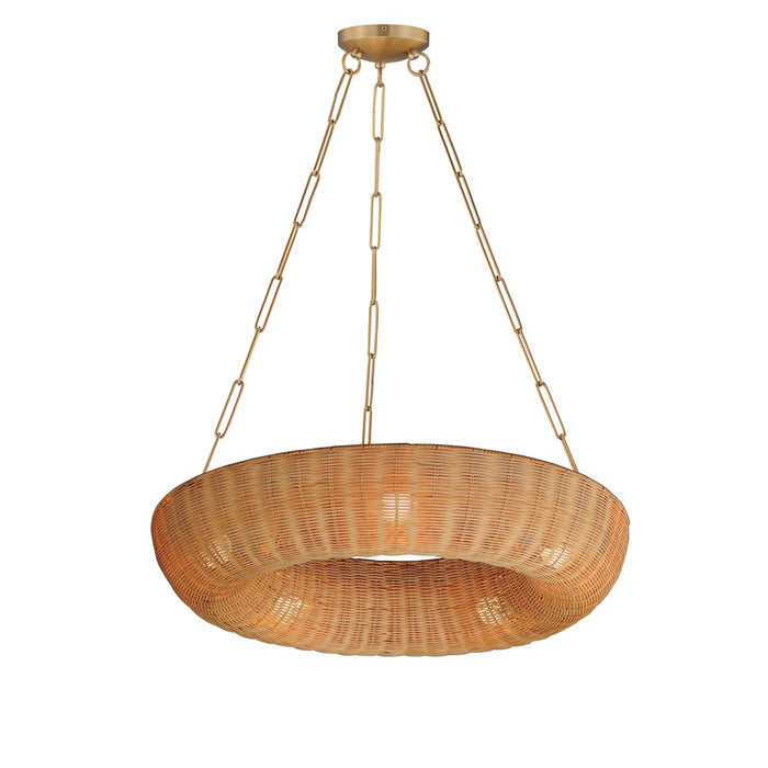 Maxim Lighting Bower 5 Light 34" Ring Pendant, Natural Aged Brass - 14313NANAB