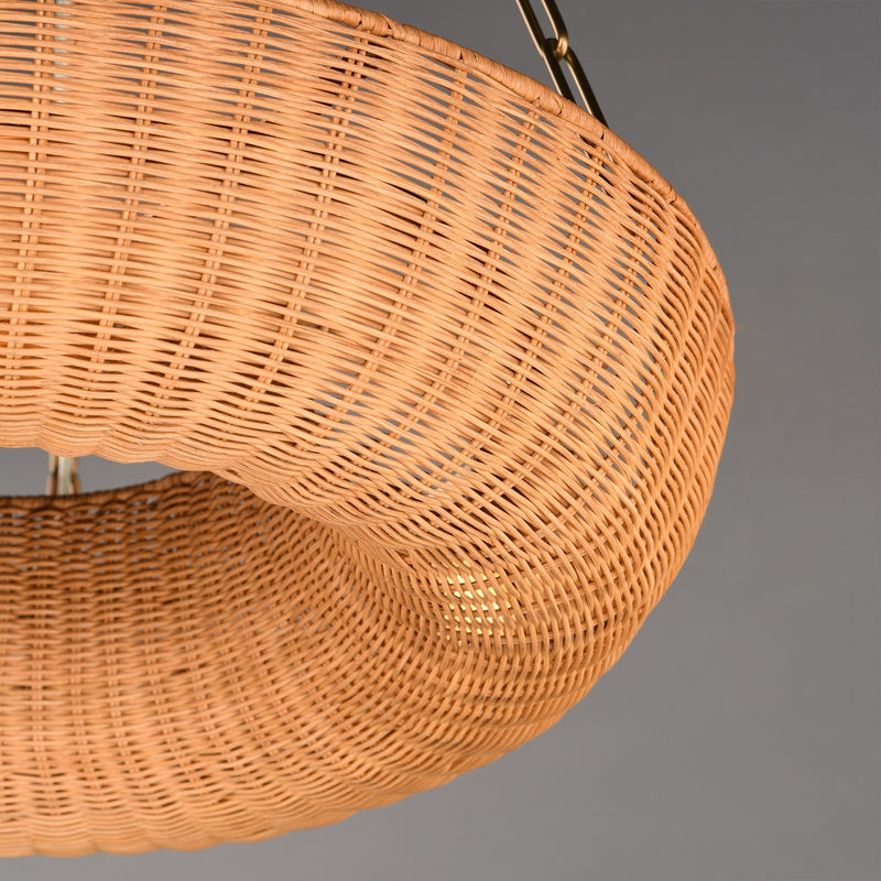 Maxim Lighting Bower 5 Light 34" Ring Pendant, Natural Aged Brass
