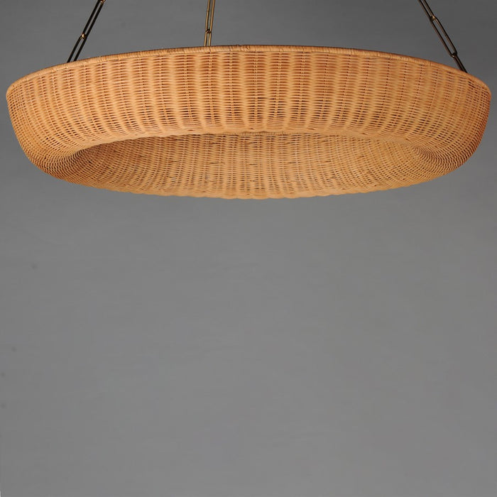 Maxim Lighting Bower 8Lt 39.5" Ring Pendant, Natural Aged Brass