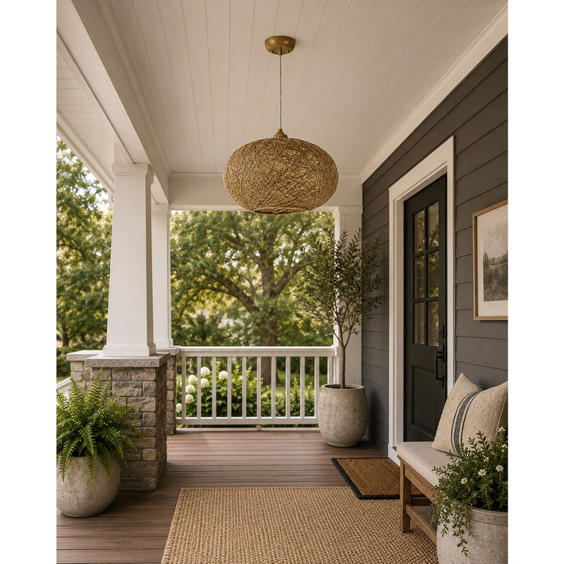 Maxim Bali 1-Light Chandelier, Twine