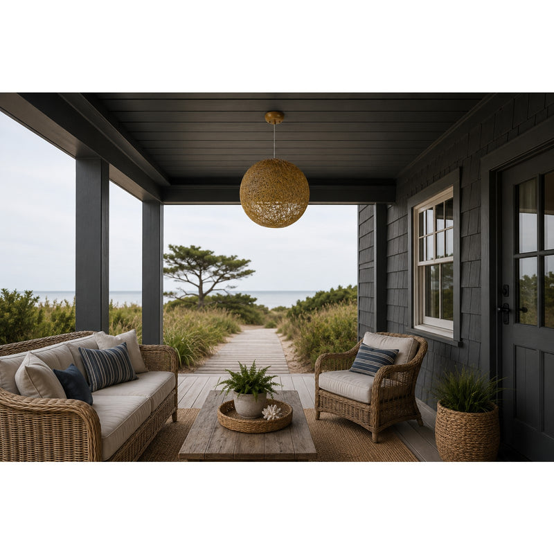 Maxim Bali 1-Light Chandelier, Twine