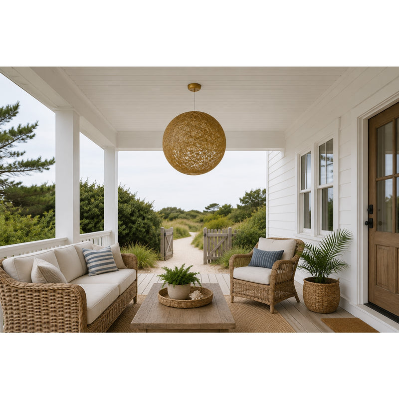 Maxim Bali 1-Light Chandelier, Twine