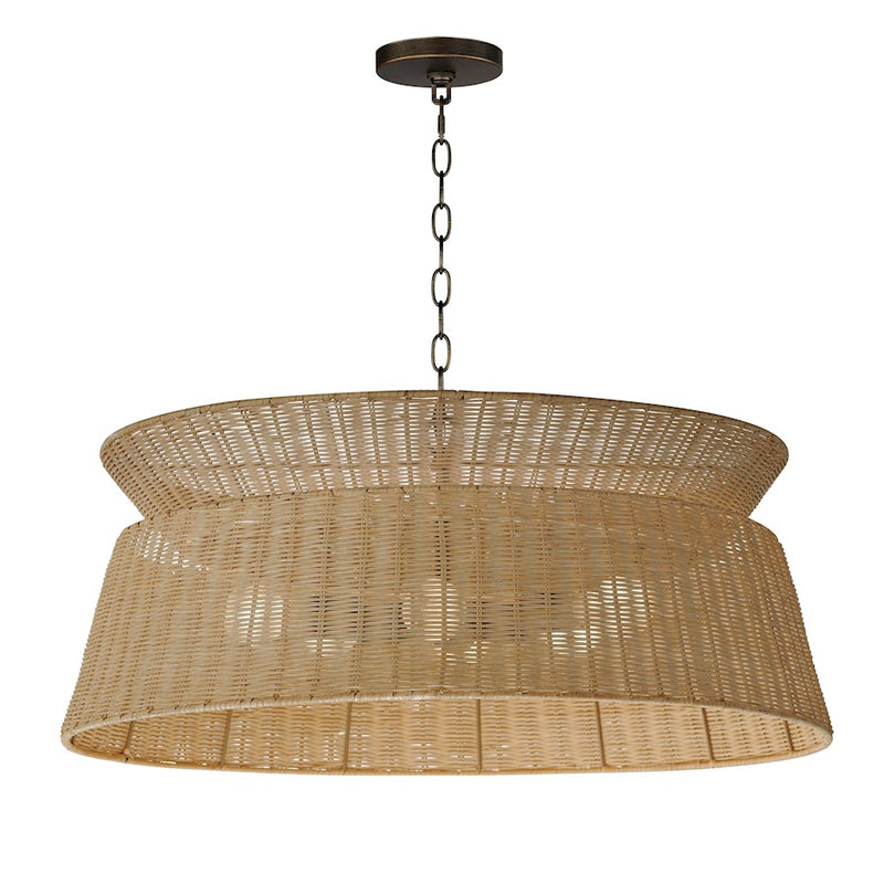 Maxim Lighting Tulum 6 Light Chandelier, Dark Bronze