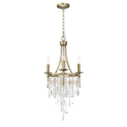 Maxim Lighting Cebu 3-Light Chandelier, Capiz/Gold Silver