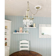 Maxim Lighting Cebu 3-Light Chandelier, Capiz/Gold Silver
