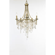 Maxim Lighting Cebu 5-Light Chandelier, Capiz/Gold Silver