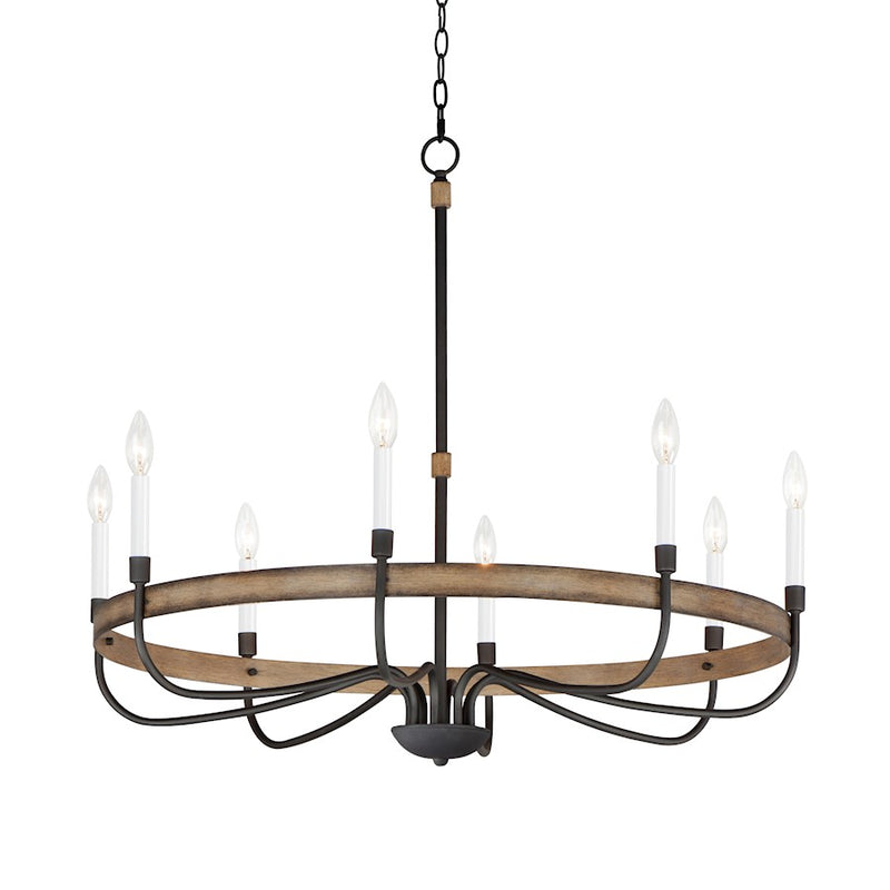 Maxim Lighting Franklin Chandelier, Driftwood/Black