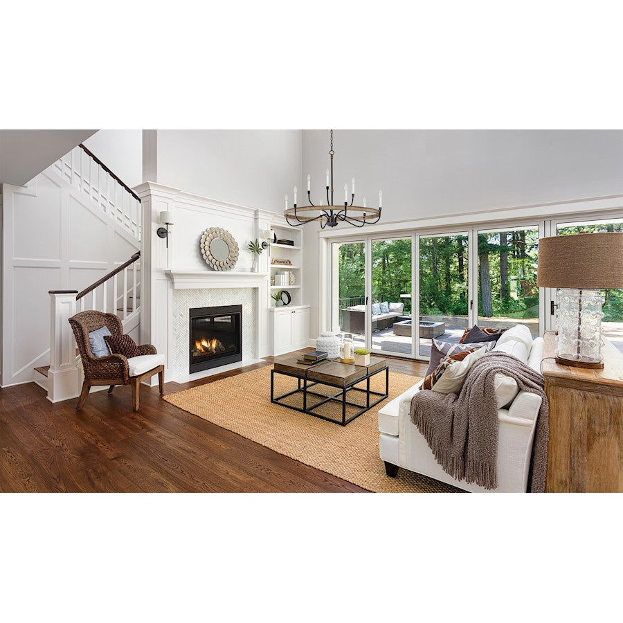 Maxim Lighting Franklin Chandelier, Driftwood/Black
