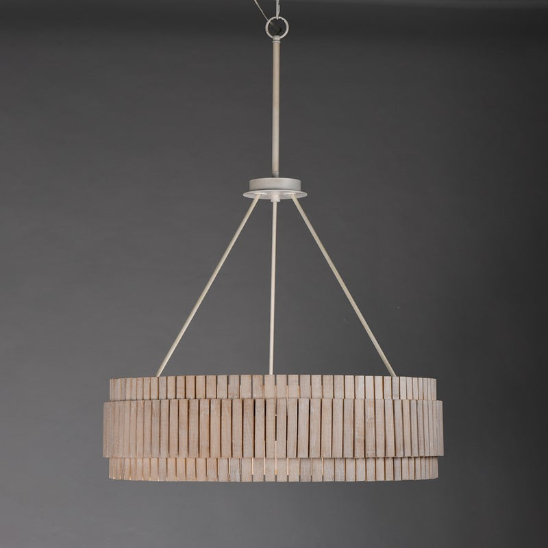 Maxim Lighting Satori 6 Light Chandelier, Ecru