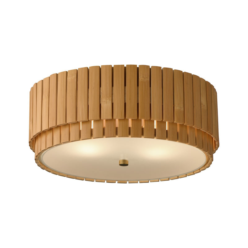 Maxim Lighting Satori 2 Light 6.5" Flush Mount, Natural Aged Brass