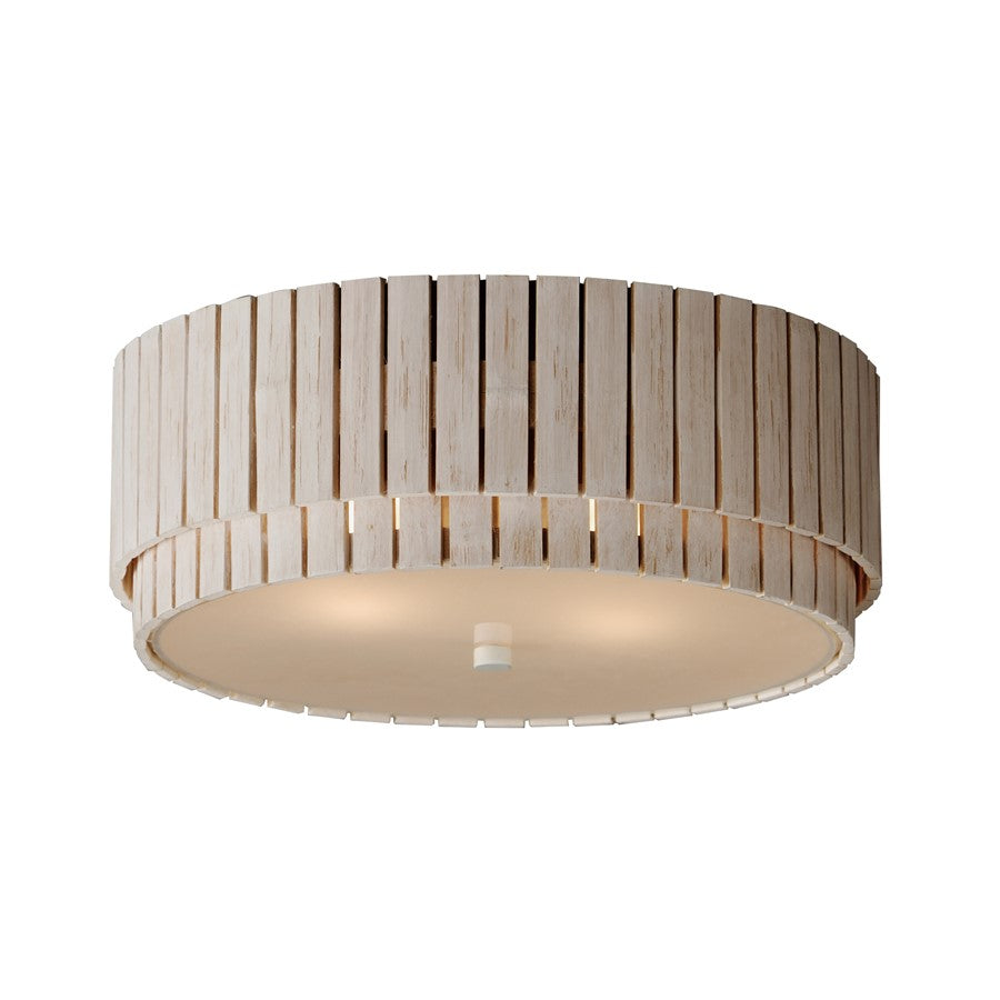 Maxim Lighting Satori 2 Light 6.5" Flush Mount, Ecru - 14459WWTEC