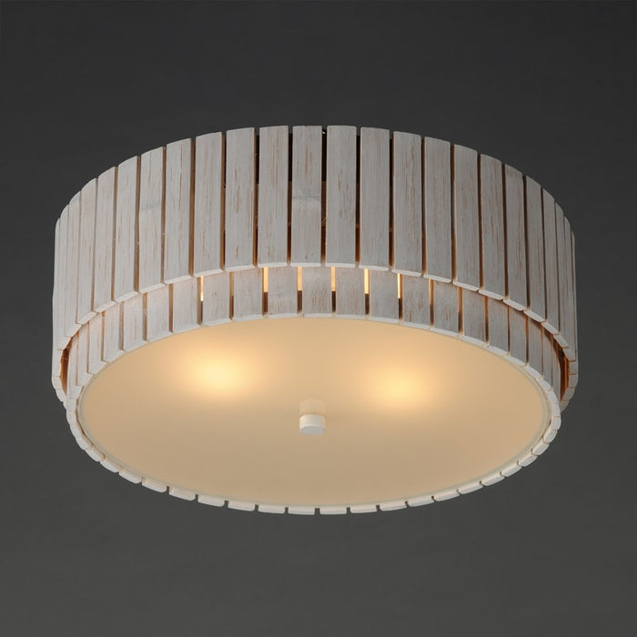 Maxim Lighting Satori 2 Light 6.5" Flush Mount, Ecru