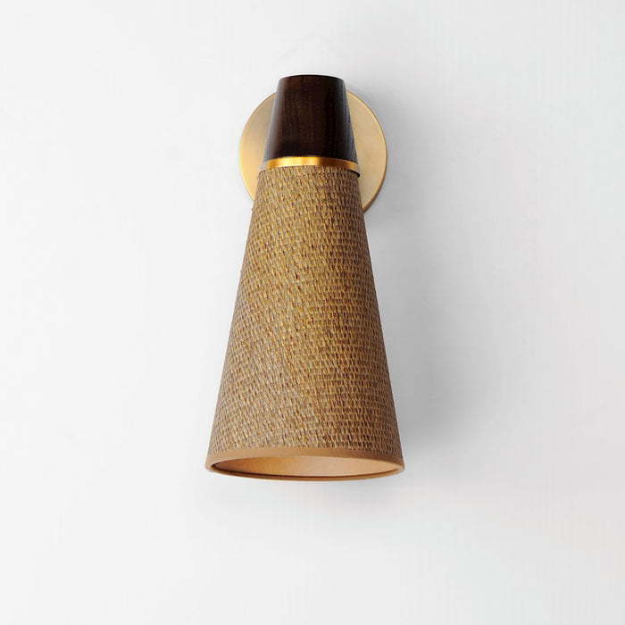 Maxim Lighting Sumatra 1 Light Wall Sconce, Natural Aged Brass