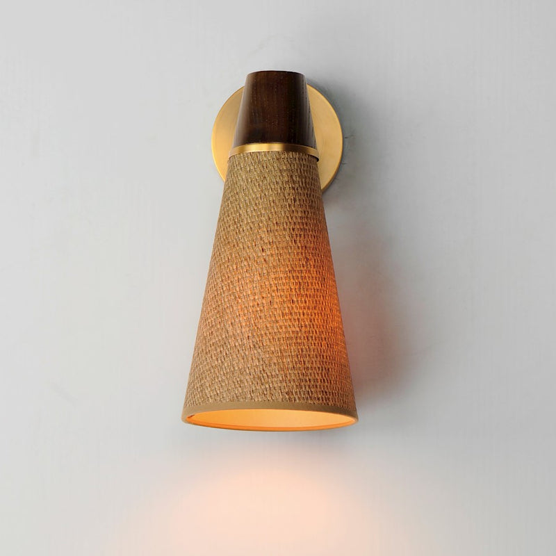 Maxim Lighting Sumatra 1 Light Wall Sconce, Natural Aged Brass
