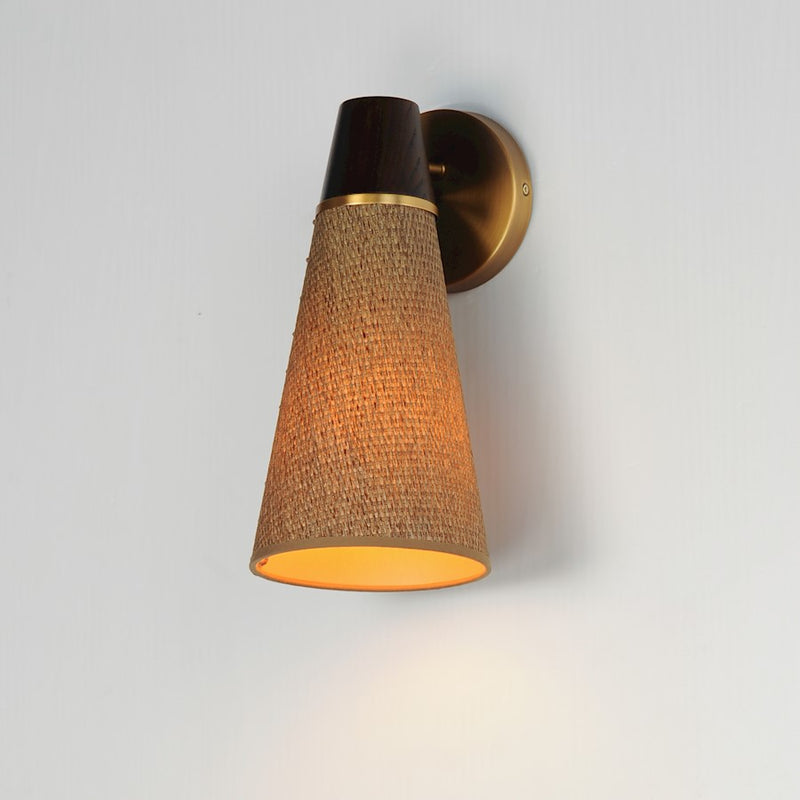 Maxim Lighting Sumatra 1 Light Wall Sconce, Natural Aged Brass