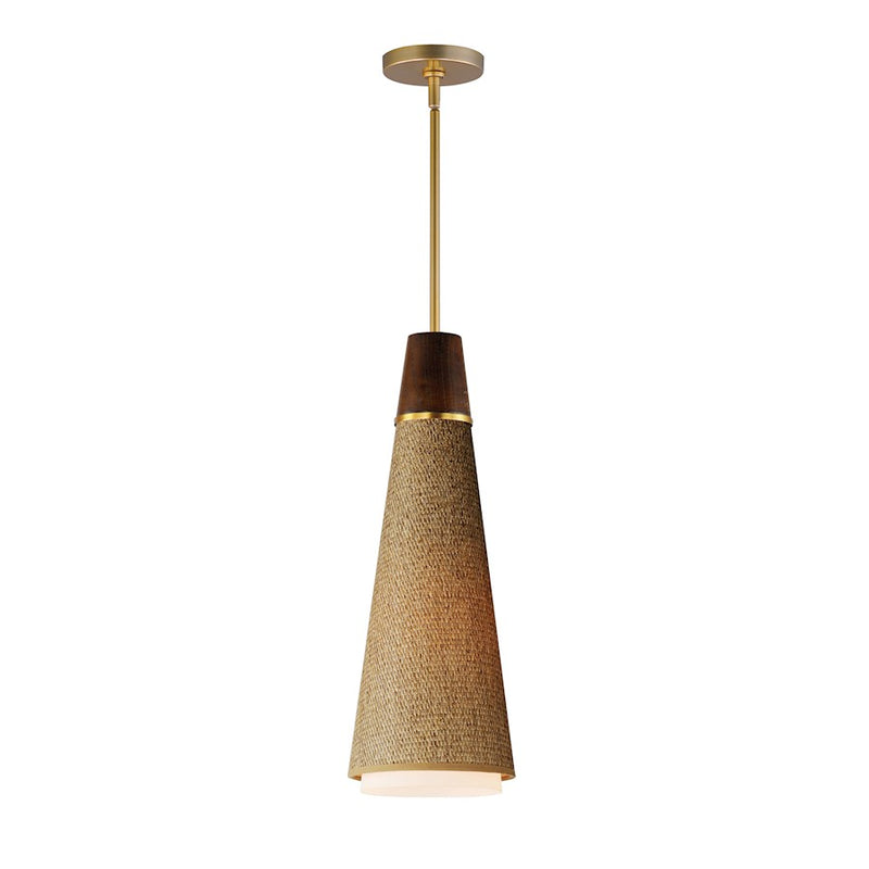 Maxim Lighting Sumatra 1 Light Pendant, Natural Aged Brass