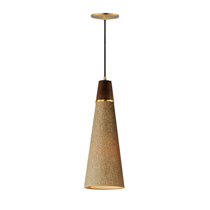 Maxim Lighting Sumatra 1Lt 7" Elogated Pendant, Brass
