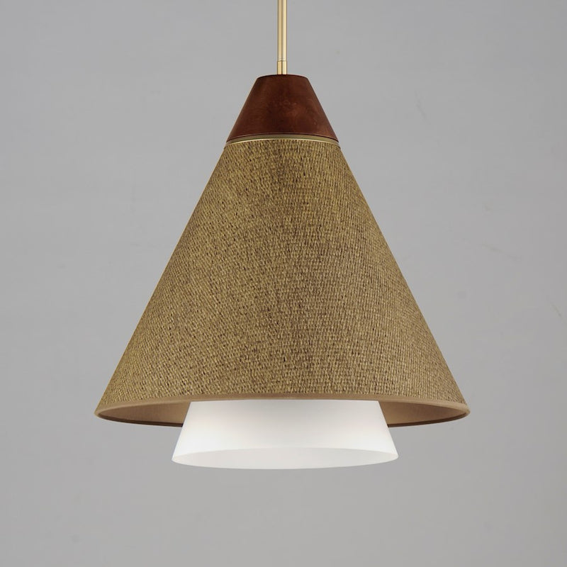 Maxim Lighting Sumatra 1 Light 20" Pendant, Natural Aged Brass