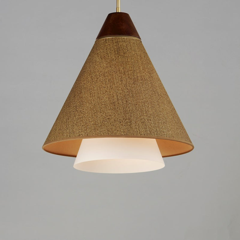 Maxim Lighting Sumatra 1 Light 20" Pendant, Natural Aged Brass
