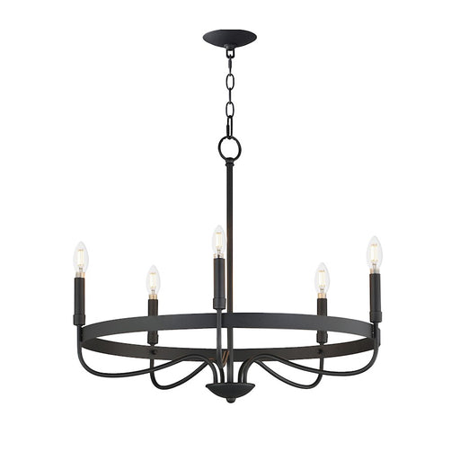 Maxim Lighting Frankie 5 Light Chandelier, Black - 14495BK