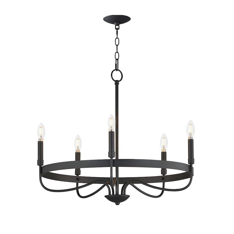 Maxim Lighting Frankie 5 Light Chandelier, Black
