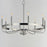 Maxim Lighting Frankie 8 Light Chandelier, Satin Nickel