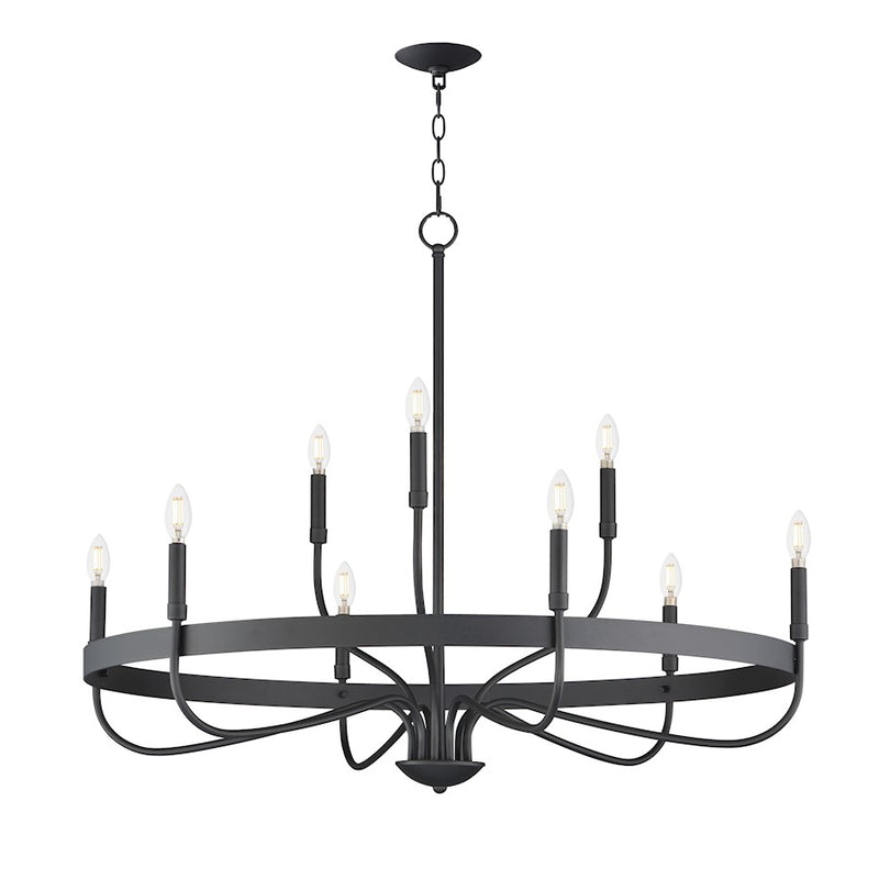Maxim Lighting Frankie 9 Light Chandelier, Black