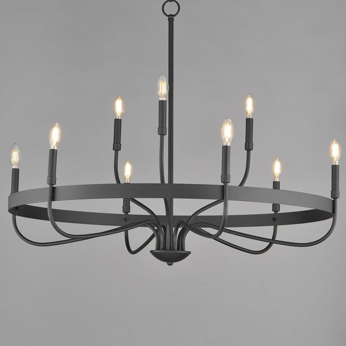 Maxim Lighting Frankie 9 Light Chandelier, Black