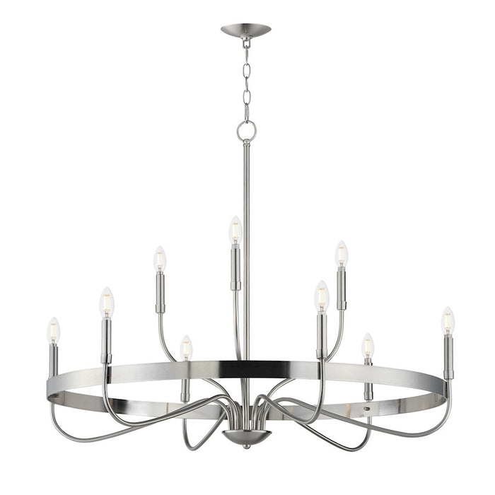 Maxim Lighting Frankie 9 Light Chandelier, Satin Nickel - 14499SN