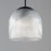Maxim Lighting Dune 1 Light Single Pendant, Black/Clear Ribbed
