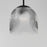 Maxim Lighting Dune 1 Light Single Pendant, Black/Clear Ribbed