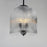 Maxim Lighting Dune 4 Light Single Pendant, Black/Clear Ribbed