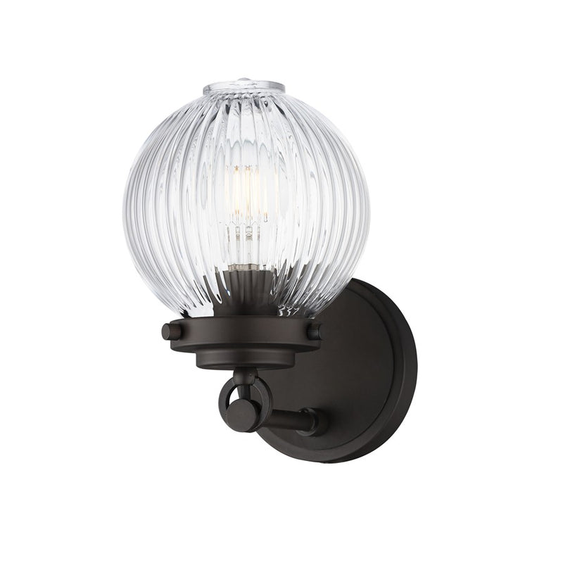 Maxim Lighting Kasbah 1Lt Sconce, Oil Rubbed Bronze/Ribbed